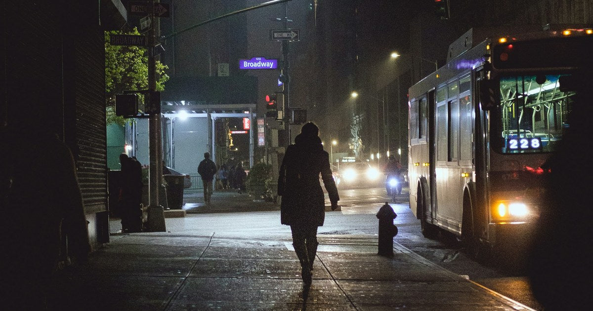 夜に運動する人