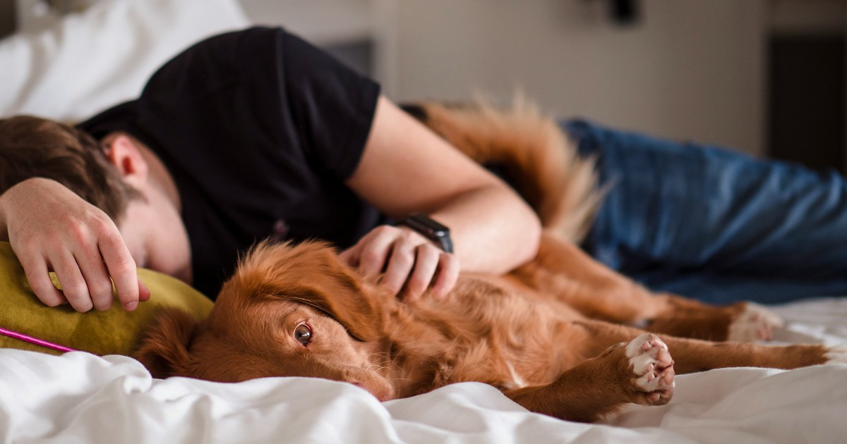 リラックスしている睡眠中の人